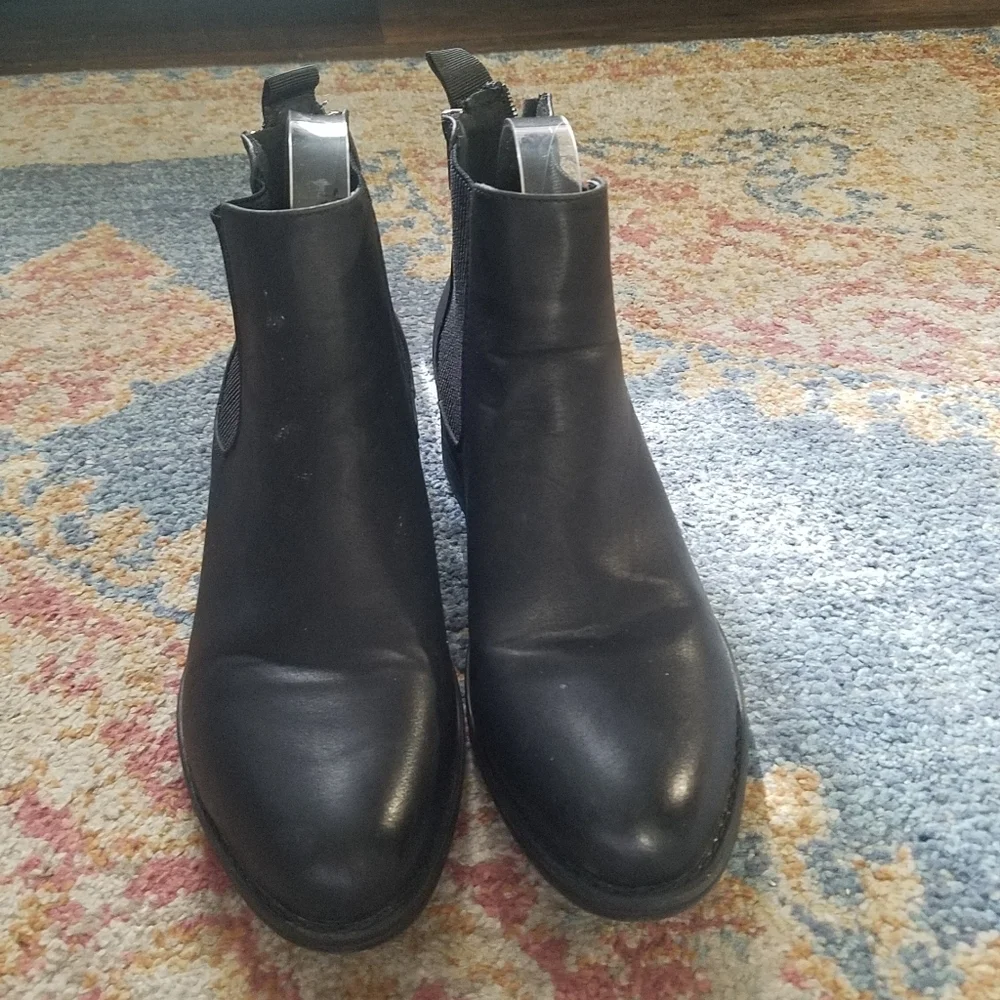 Pierre Dumas double zip back black booties boots size 9 - Picture 2 of 13